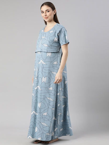 Celestial blue Maternity and Lounge Nighty