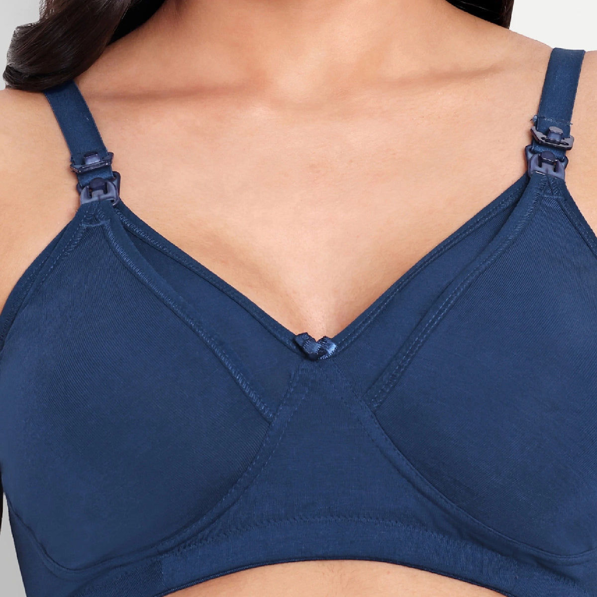 Maternity & Nursing Bra Mid-blue ( Non-Padded)