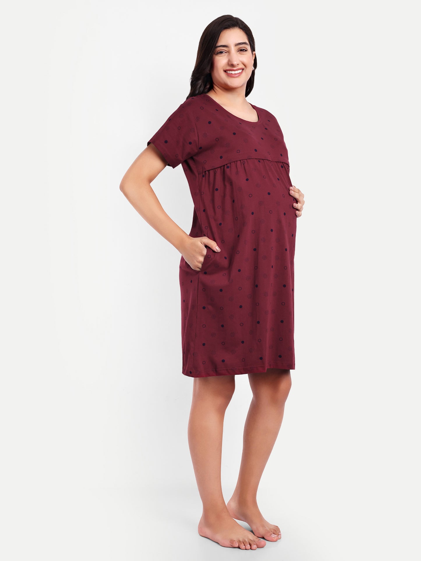 Blooming Maternity and Nursing lounge Short Nighty