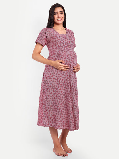 Carmine maternity and feeding dress