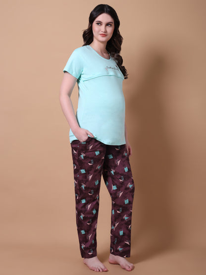 Crafting dreams Maternity & Nursing Lounge night suit