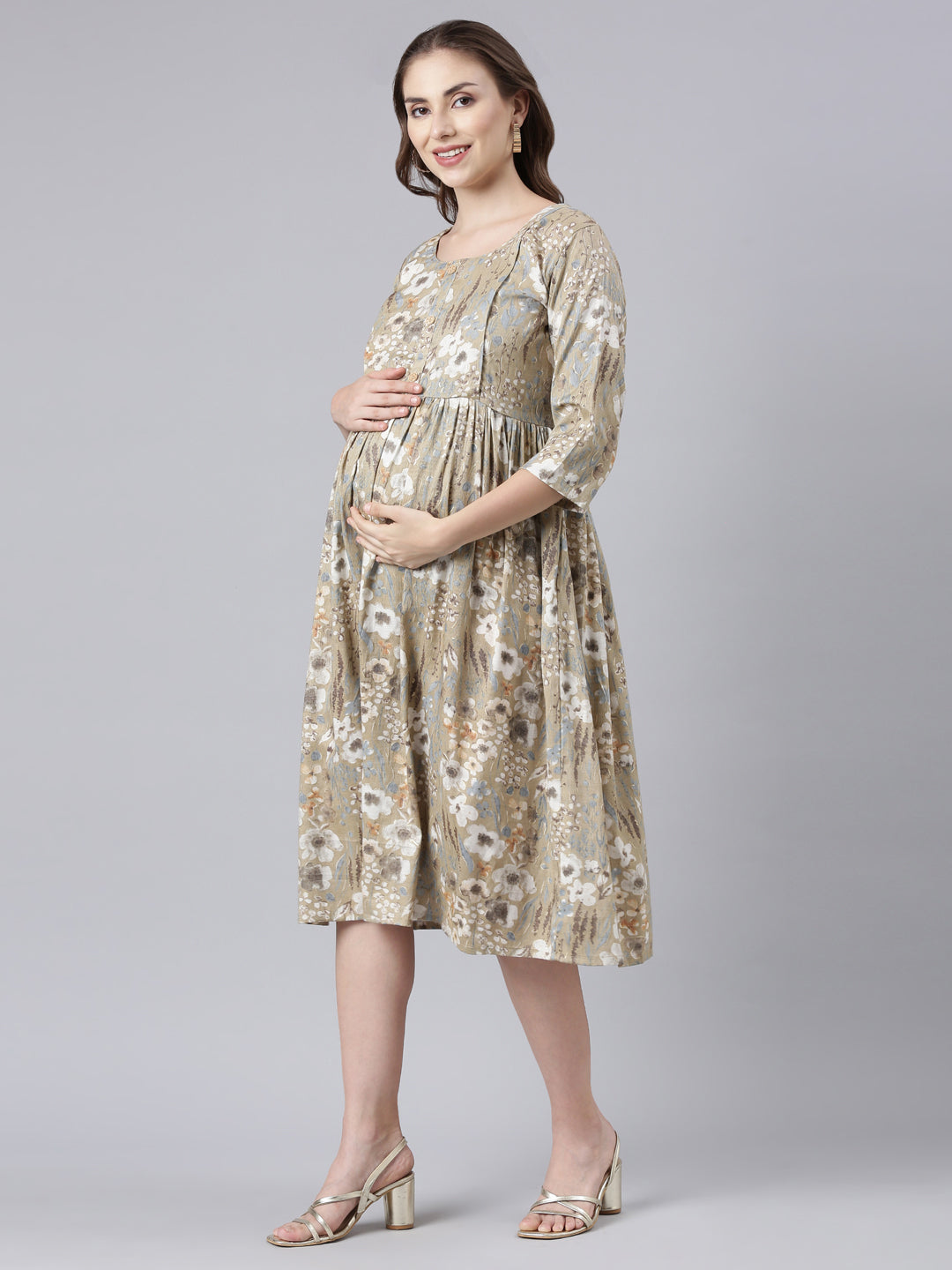 Daisy Green maternity and feeding dress