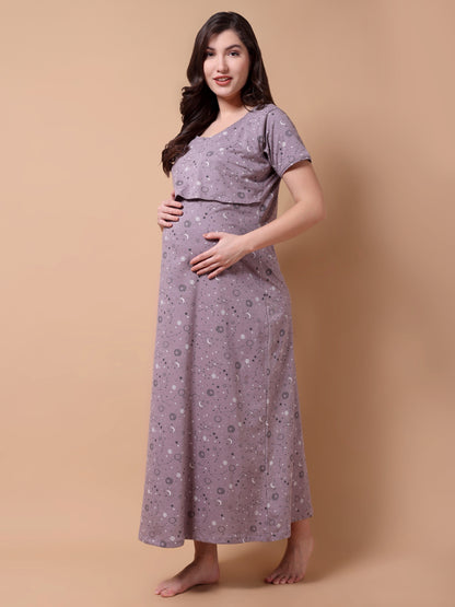 Lilac star moon Maternity and Lounge Nighty