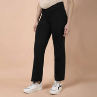 Maternity Comfy Straight Pant - Adjustable waist - Black