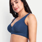 Maternity Lounge Bamboo Bra  ( removable cups ) Mid blue