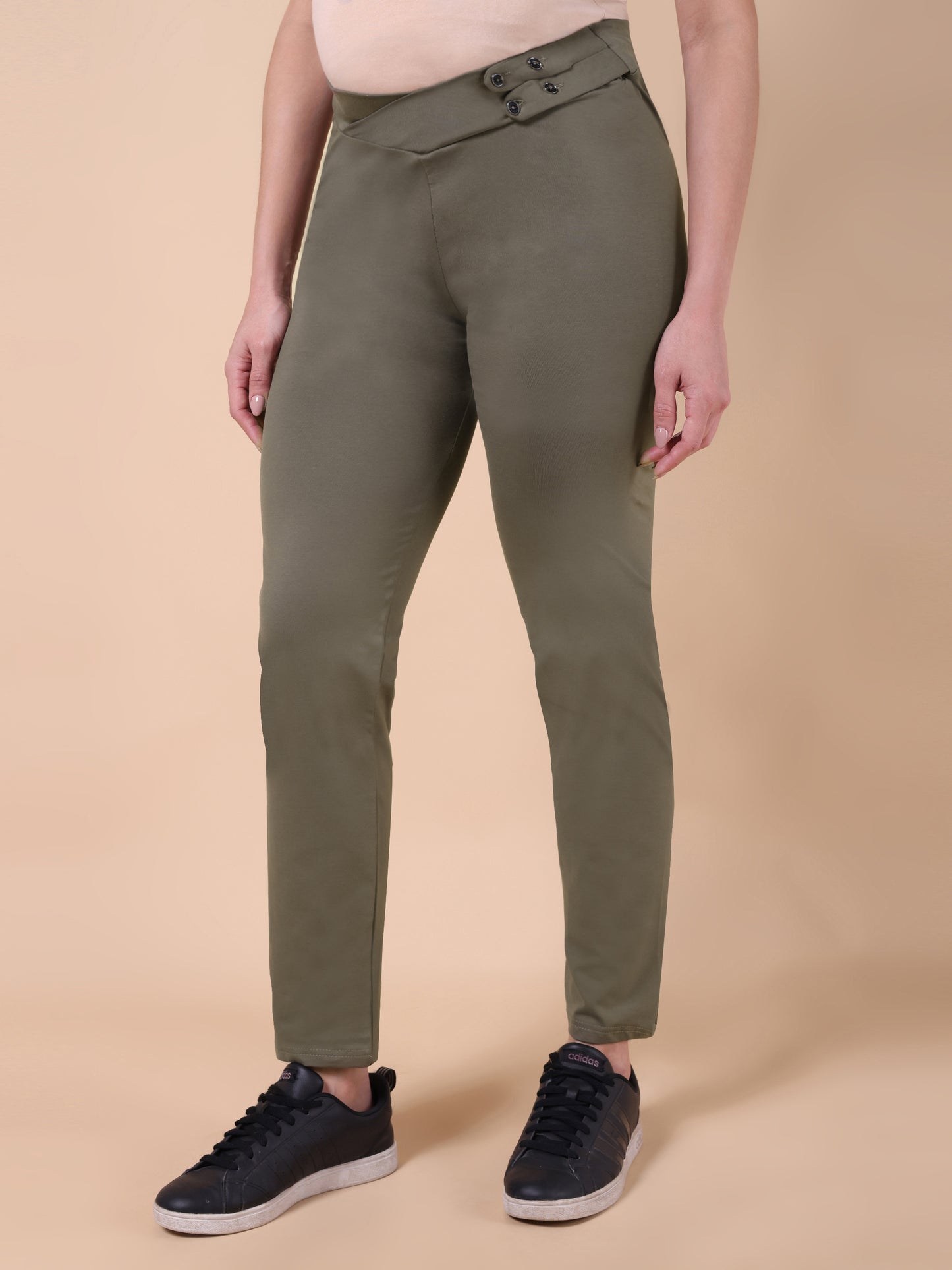 Maternity Comfy Pant - Adjustable waist Green