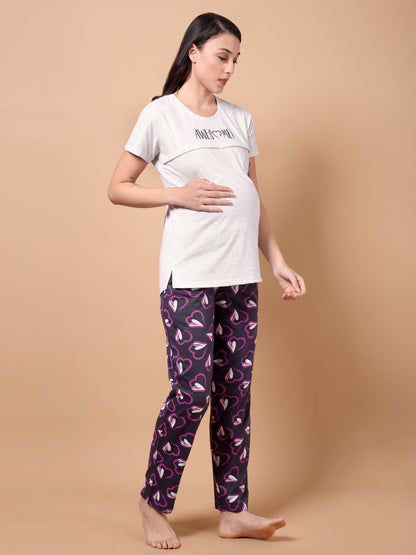Awesome maternity & nursing lounge night suit