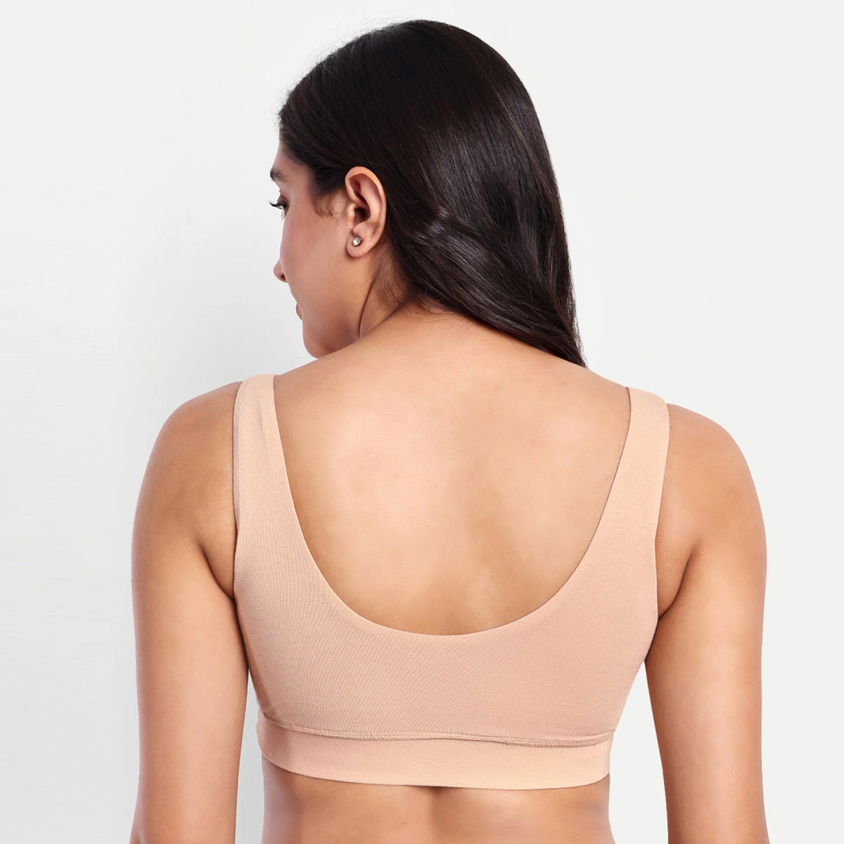 Maternity Lounge Bamboo Bra  (removable cups) - Skin