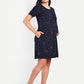 Navy Sprinkle Maternity and Nursing lounge Short Nighty