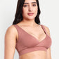 Maternity Lounge Bamboo Bra  ( removable cups ) Coral rose