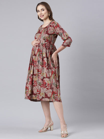 Rosewood maternity and feeding dress