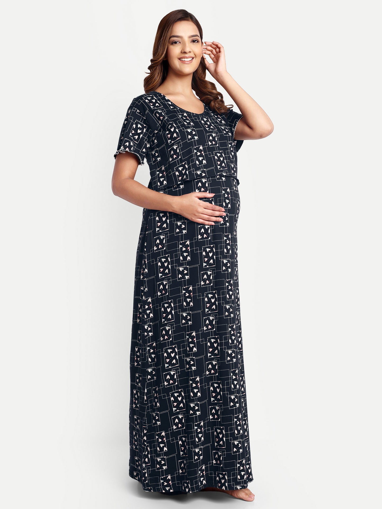 Heartbox Navy Maternity and Lounge Nighty