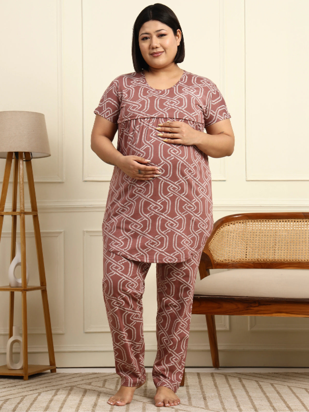 Speckled print Maternity Lounge Suit