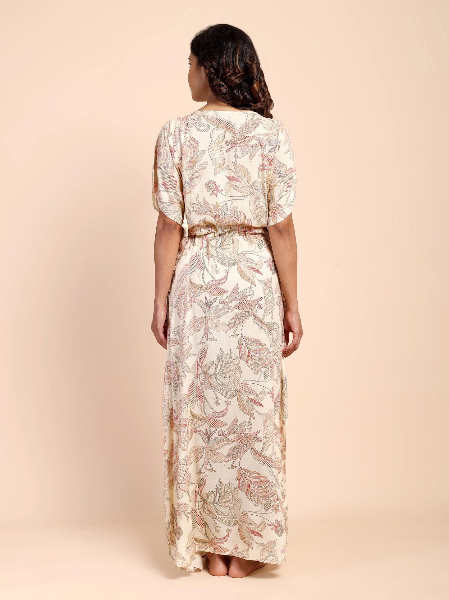 Oat Beige Maternity and Nursing Kaftaan