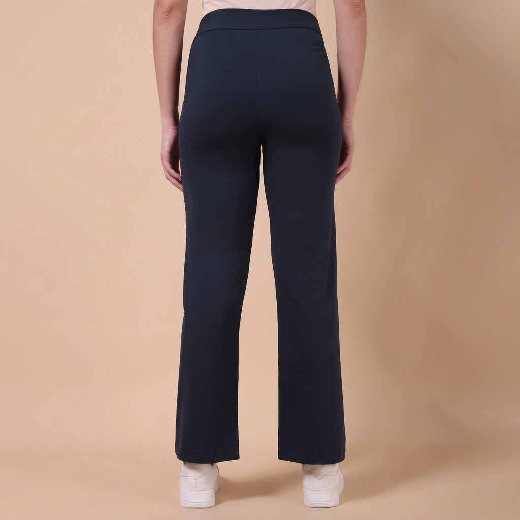Maternity Comfy Straight Pant - Adjustable waist - Navy