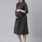 Navy hazel maternity and feeding dress