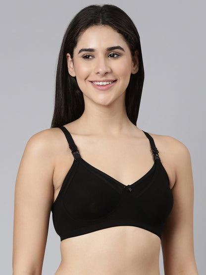 Maternity & Nursing Bra Black ( Non-Padded )