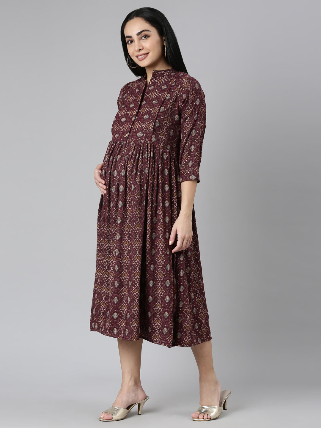 Heavenly maternity and feeding dress