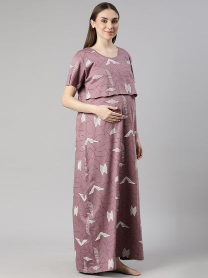 Plum grape Maternity and Lounge Nighty