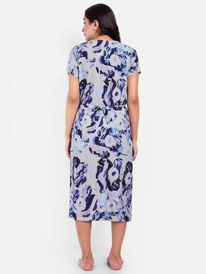French Blue maternity and feeding dress