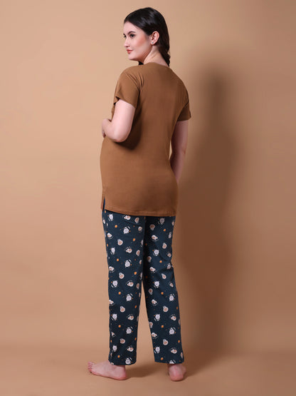 Moon maternity & nursing lounge night suit