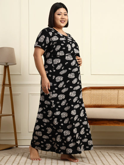 Starry Night Paisley Maternity Lounge Nighty