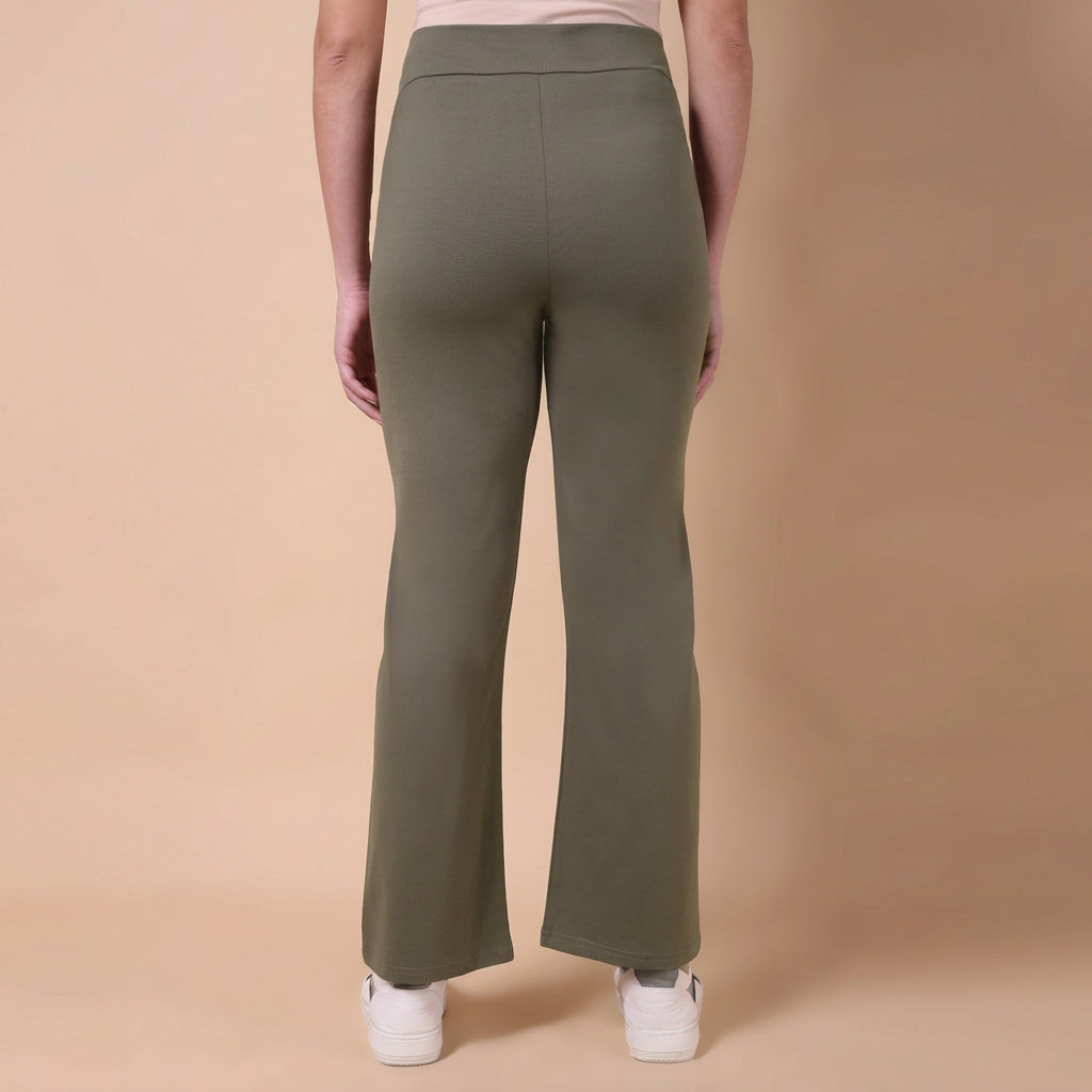 Maternity Comfy Straight Pant - Adjustable waist - Olive
