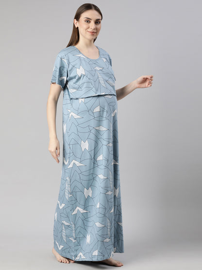 Celestial blue Maternity and Lounge Nighty