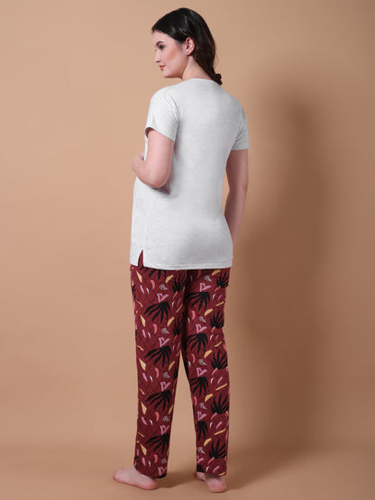 With a purpose maternity & nursing lounge night suit