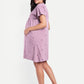 Dusk Voilet Maternity and Nursing lounge Short Nighty