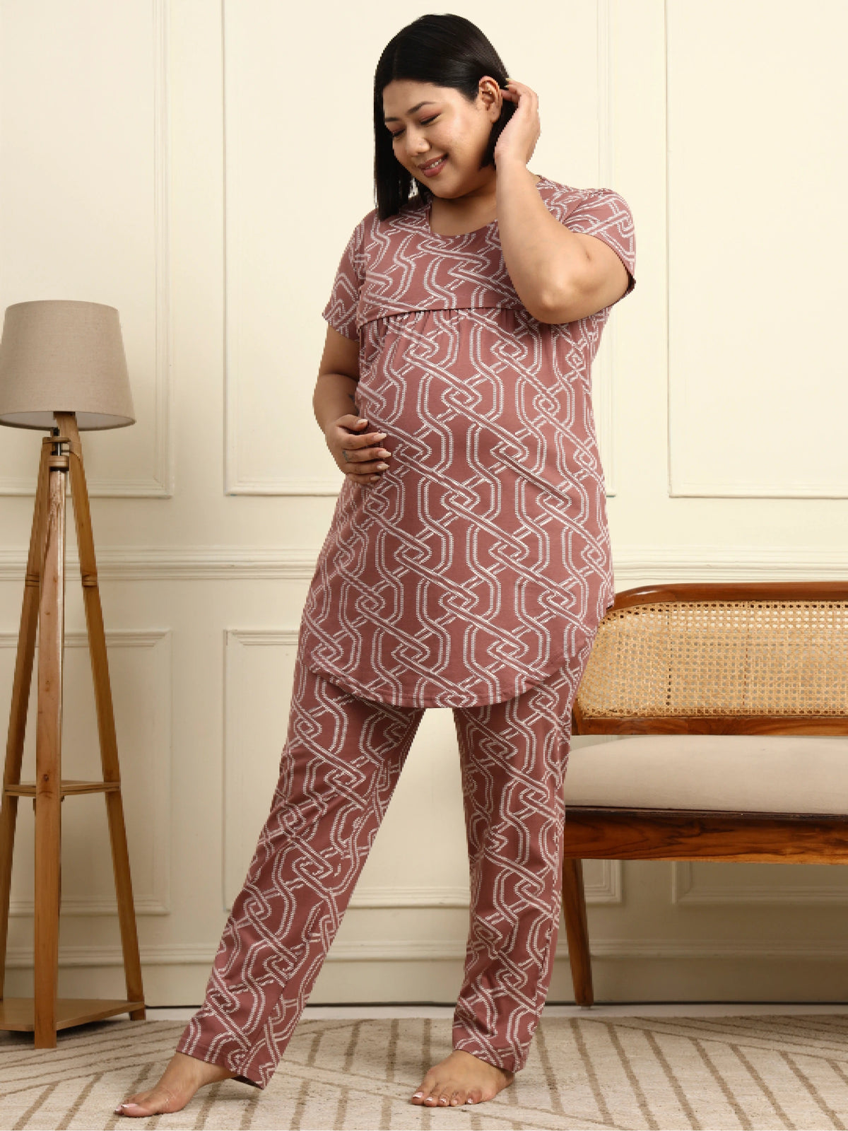 Speckled print Maternity Lounge Suit