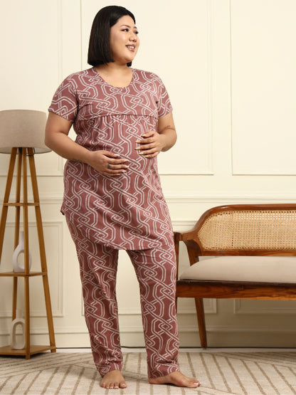 Speckled print Maternity Lounge Suit