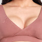 Maternity Lounge Bamboo Bra  ( removable cups ) Coral rose