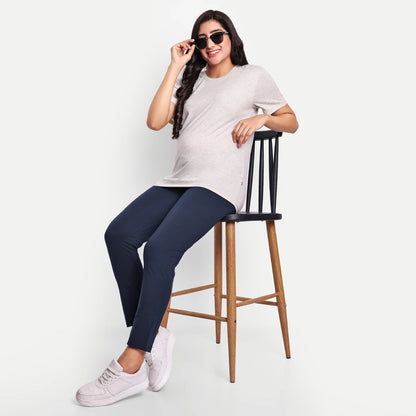 Maternity Comfy Pant - Adjustable waist - Navy Blue