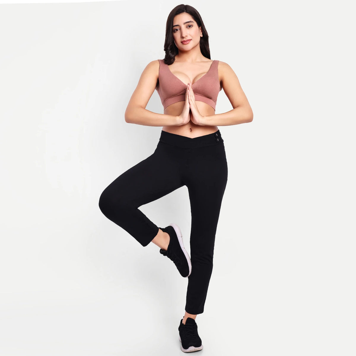 Maternity Lounge Bamboo Bra  (removable cups) - Coral rose