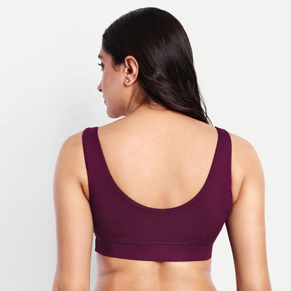 Maternity Lounge Bamboo Bra  (removable cups) - Wine