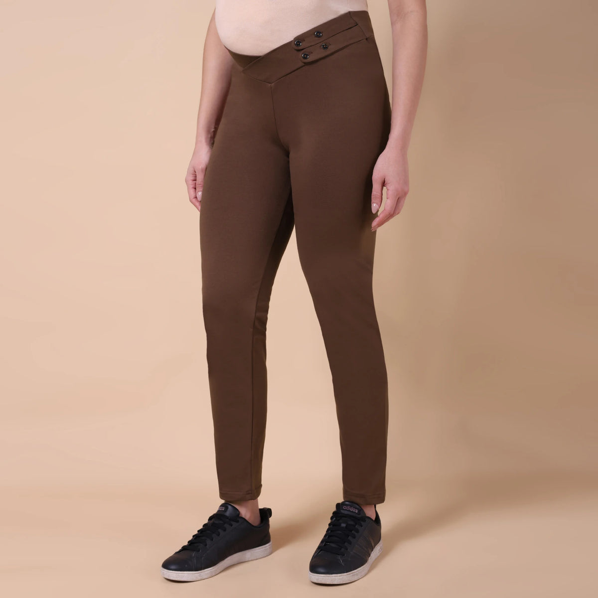 Maternity Comfy Pant - Adjustable waist - Brown