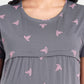 Grey Attire Maternity and Nursing lounge Short Nighty