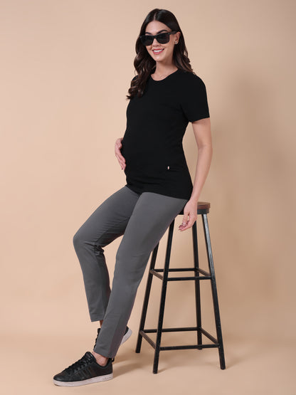 Maternity Comfy Pant - Adjustable waist Grey