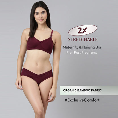 Maternity & Nursing Bra Wine ( Non-Padded)
