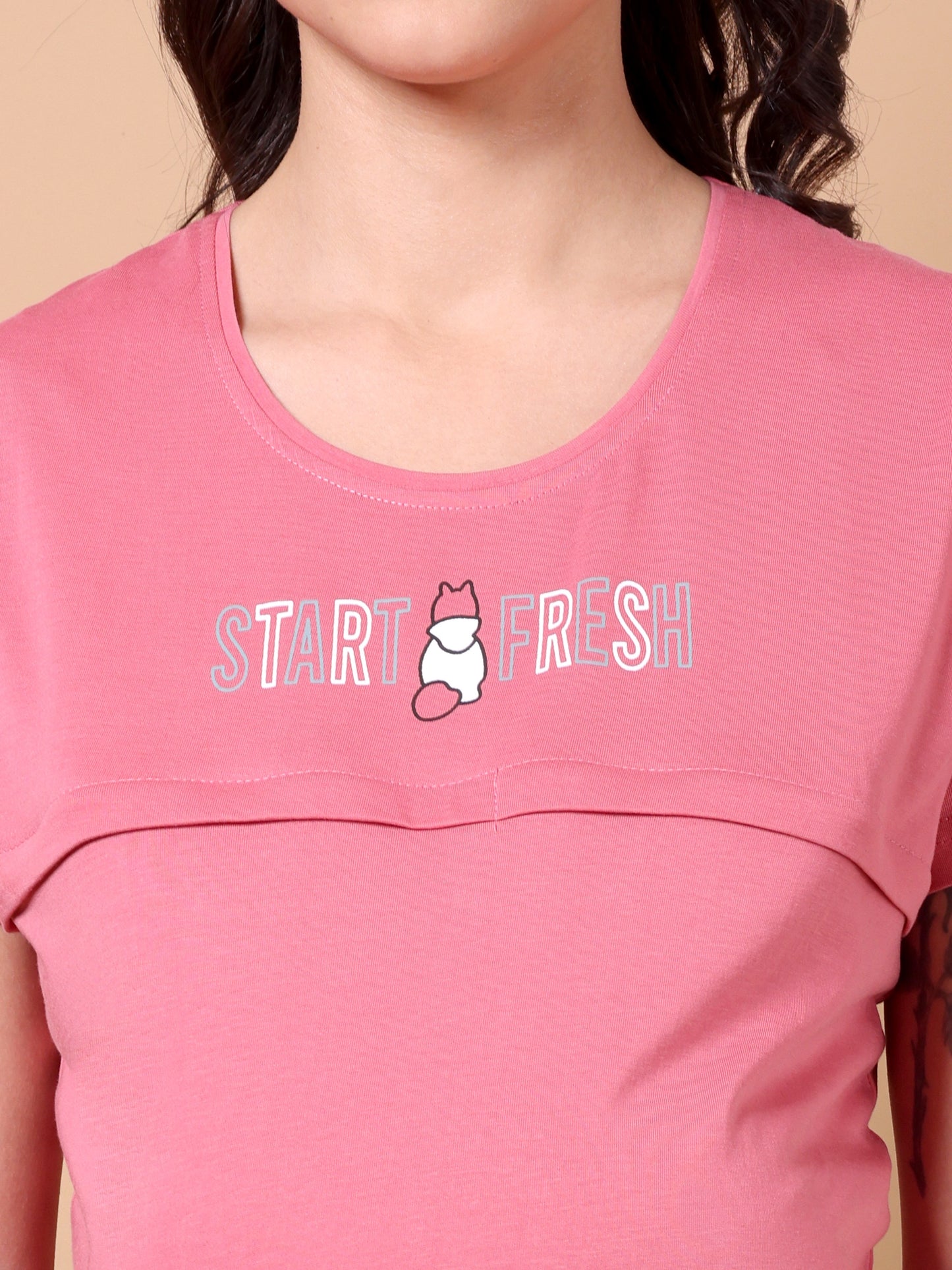 Start fresh maternity & nursing lounge night suit