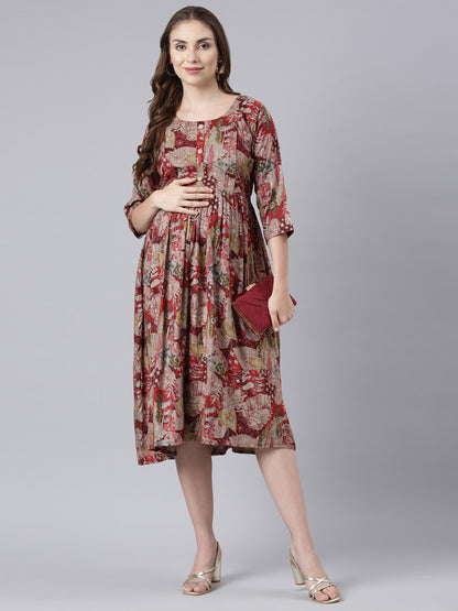 Rosewood maternity and feeding dress