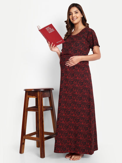 Scarlet Red Maternity and Lounge Nighty