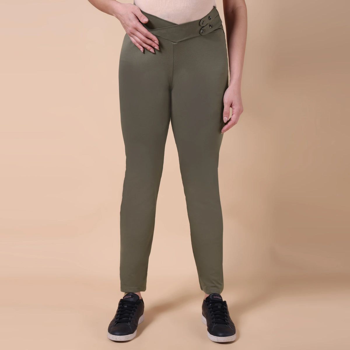 Maternity Comfy Pant - Adjustable waist - Green