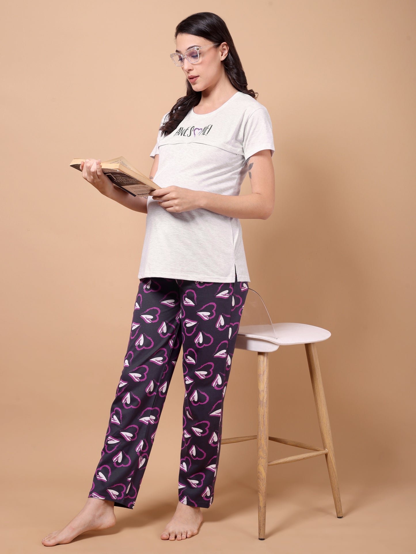 Awesome maternity & nursing lounge night suit