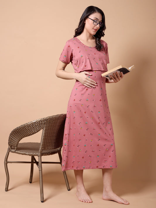 Peach Hello Maternity and Lounge Nighty