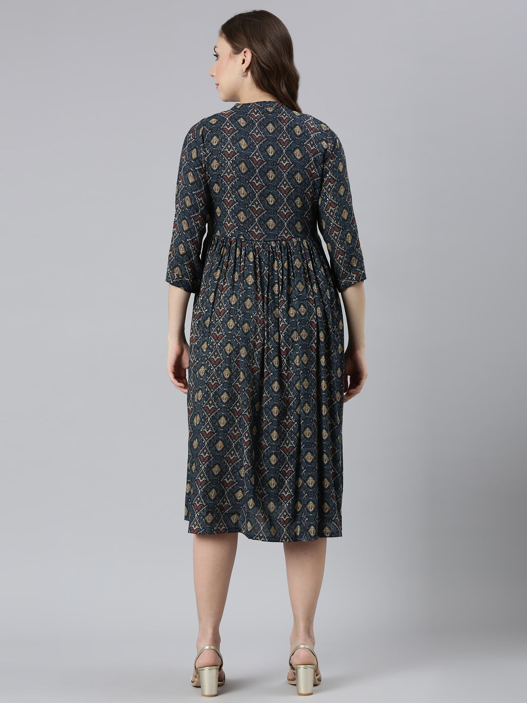 Navy hazel maternity and feeding dress