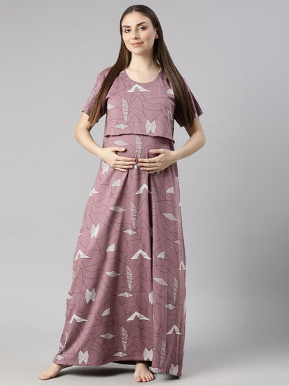 Plum grape Maternity and Lounge Nighty