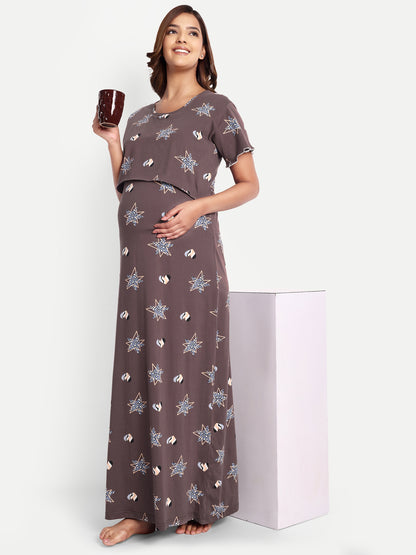 Mocha Brown Maternity and Lounge Nighty