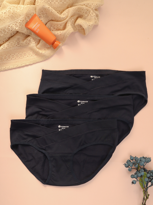 Pack of 3 Navy Maternity Panties